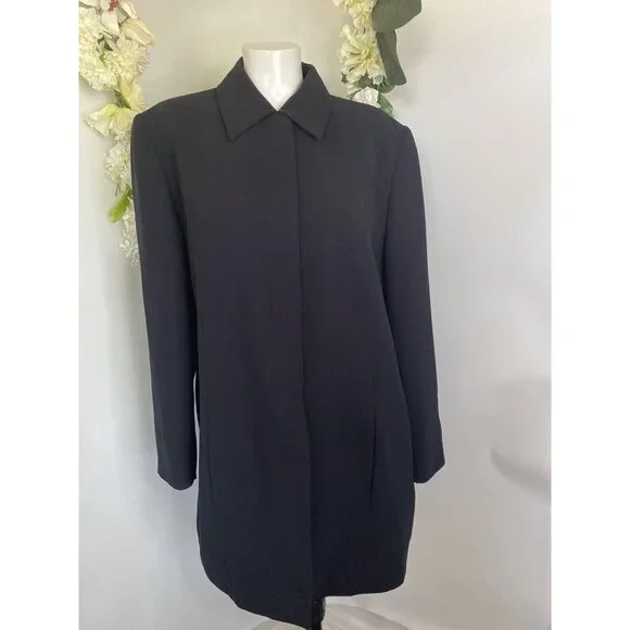 Worthington Womens Black Mid Length Blazer Jacket Plus 16W Office Work Career - Picture 12 of 16